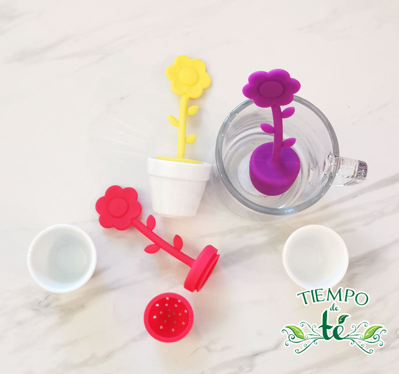 Infusor flor con maceta