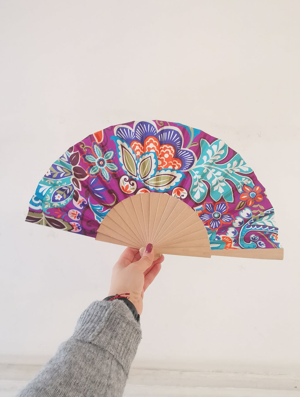 Abanico tela con funda igual